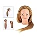 Tete mannequin Tête de mannequin avec des cheveux de fibre de résistance à haute température pour tresser la poupée mannequin poupée tête factice pour la pratique coiffure de cheveux
