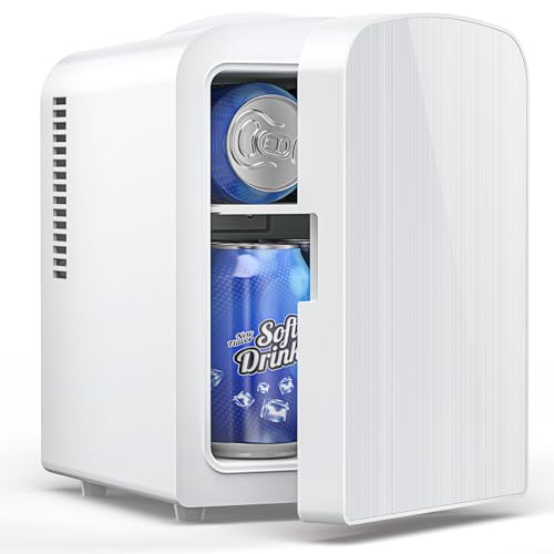 Electactic Mini Fridge, 4L/6 Cans Cooler & Warmer Portable Compact Refrigerator, Small Skincare...