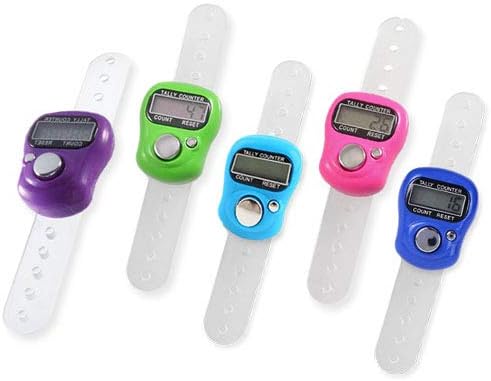 5 Colors Mini LCD Electronic Digital Display Finger Counter Prayer Mechanical Manual Clicker Number Tally Counter