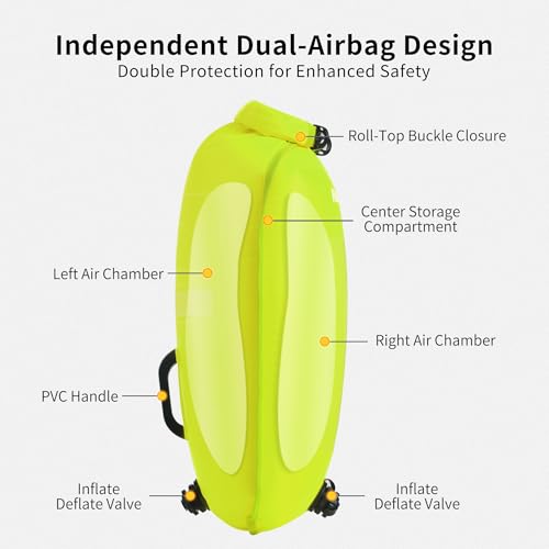 Image of Naturehike 18L Waterproof Dry bags-Roll Top Waterproof Swimming Buoy with Waterproof Phone Compartment, Outdoor Bags Keep Gear Dry for Hiking, Kayaking, Camping, Swimming, Boating（Yellow）