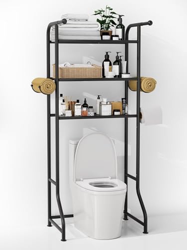JUKAMO 3-Tier Over The Toilet Storage Shelf，Bathroom Organizers and Storage Over Toilet，Metal...