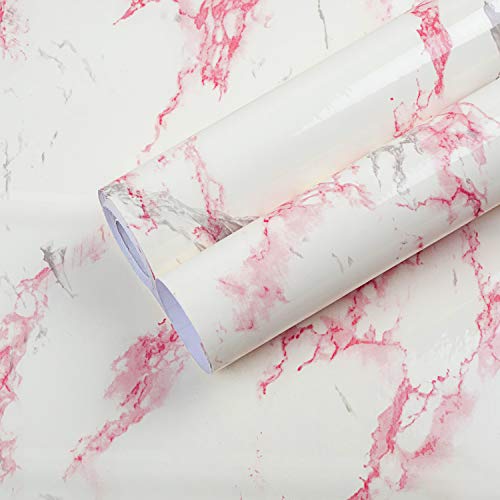 ConCus-T - Papel de contacto de mármol rosa (58 x 300 cm, autoadhesivo), diseño de muebles