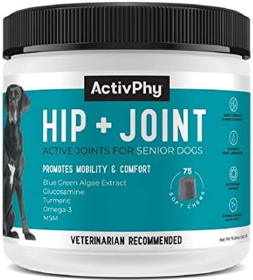 Hip + Joint Supplement with Glucosamine, MSM, Omega 3s, and Turme...