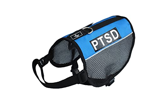 Ptsd Service Dog Mesh Vest Harness Cool Comfort Nylon For Dogs Small Medium Large Purchase Comes With 2 Reflective Ptsd Pathces. Please Measure Your Dog Before Ordering #TOP15