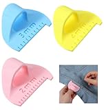 3 Sizes Blanket Stitch Tool, Plastic Blanket Stitch Guide Tool for Even Consistent Stitches, Suitable for Patchwork Mending Embroidery (Pink, Yellow, Blue)