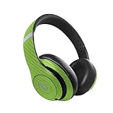 MightySkins Carbon Fiber Skin Compatible with Beats Studio Pro - Solid Lime Green | Protective, Durable Textured Carbon Fiber Finish | Easy to Apply
