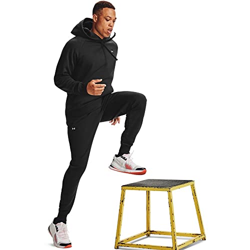 Under Armour Mens Rival Fleece Hoodie , Black (001)/Onyx White , Large #TOP4