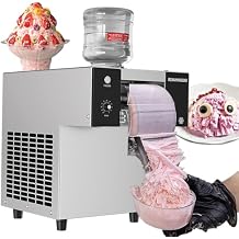 Automatic Electric Ice Shaved Machine, Snow Cone Shaver, 176/275/374/lbs/day Snowflake Ice Machine, Air Cooling for Home, Parties, Food Truck, Restaurant, Milktea Shops,176 lbs/Day
