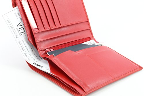 Image of Genuine Sheep Leather Smart Family Size Passport Travel Wallet /Holder - (So Good)