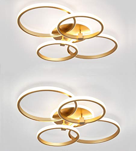 Plafonnier salon dimmable LED rond avec télécommande moderne - 3