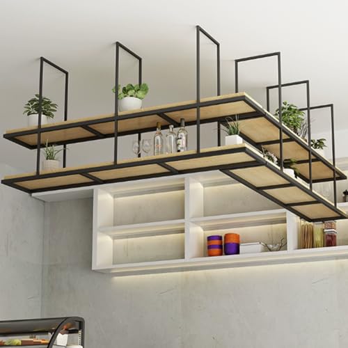 Étagères flottantes en bois à 2 niveaux pour optimiser les petits espaces sans encombrer - 2