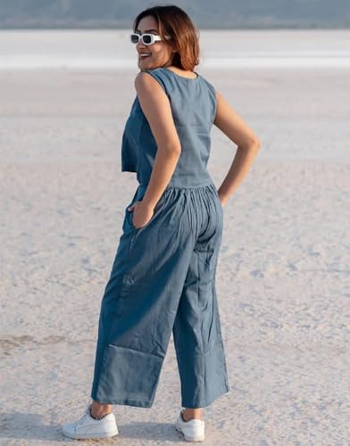 Image of FABNEX Stylish Sleeve Less Co Ord Set for Women | Co Ord Set for Women (K-131-134)