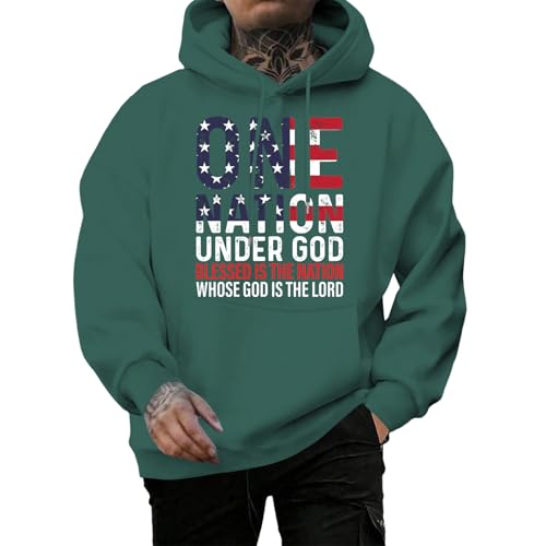 Jesus Hoodies for Men, Flag Oversized Patriotic Pullover Hooded Sweatshirts, Drop Shoulder Fashion Fall Clothes 7