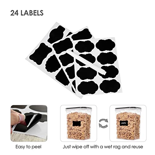 image for Vtopmart Airtight Food Storage Containers 12 Pieces 1.5qt / 1.6L- Plas