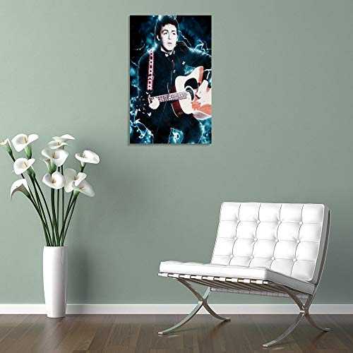 ASDYO Paul McCartney Poster sur toile du groupe de rock The Beatles jouant de la guitare 50 x 75 cm - Les Beatles, Paul McCartney, John Lennon, RIngo Starr, George Harrison ASDYO Paul McCartney Poster sur toile du groupe de rock The Beatles jouant de la guitare 50 x 75 cm – Image 6