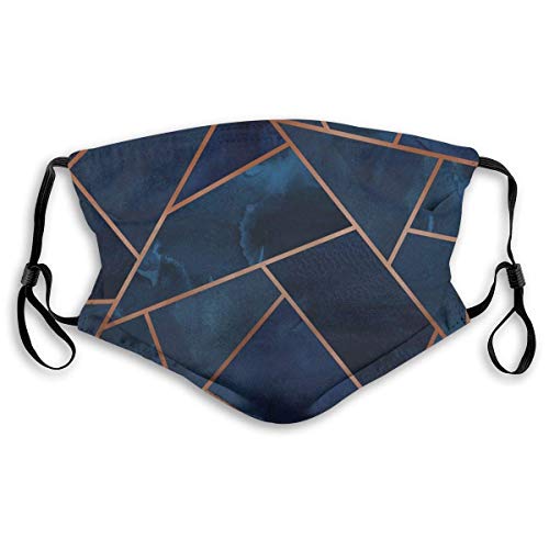 Dust Masks Full Face Mask Navy Copper Geo Ski Mask,Dust Mask,Hat Neck Gaiter