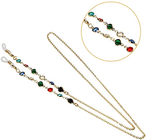 Óculos com correia de corrente de óculos com contas cordão de leitura óculos de sol cordão de contas