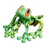 Rana Impresa en 3D - decoración de imán de refrigerador Divertida de 3.94 Pulgadas para juguetón, diseño de articulación móvil con Detalles realistas, Acento para el hogar para Escritorio, aut