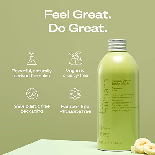 Hey Humans Banana Aloe Deodorant, Body Wash & Body Lotion Set (Variety Pack) #TOP1