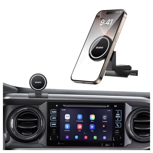 iGoevo 360° Rotating Magnetic Phone Mount for Toyota Tacoma 2016-2023 Dashboard - Secure Hold | Dashboard Phone Holder, Tacoma Phone Mount, Magnetic Car Mount, Toyota Tacoma Accessories