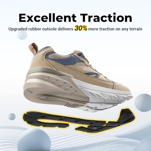Image of FitVille Wide Walking Shoes for Men Extra Wide Width Sneakers with Arch Support for Flat Feet Heel Pain Relief Plantar Fasciitis - Rebound NEO V1