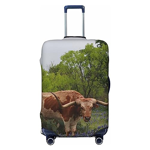 Housse de protection pour valise XL BONDIJ Noir motif Longhorn Steer
