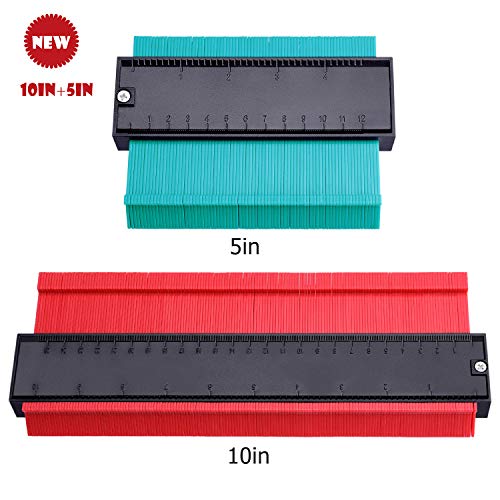 2 Pieces Contour Gauge Duplications 5 and 10" Profile Copy Tool Shape Measuring