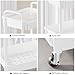 LLMRR 3 Tier Rolling Utility Cart with Drawer, Plastic Storage Organizer Rolling Carts with Wheels Handles Hanging Cups Hooks for Office, Bathroom, Kitchen,Craft Art Room (White)