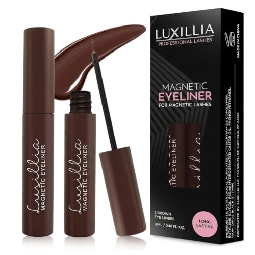 Luxillia Brown Magnetic Eyeliner for Magnetic Eyelashes Pack of 2