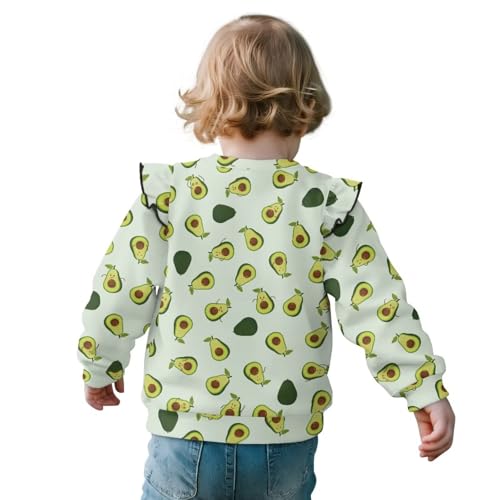 Baby And Toddler Girls Sweatshirt Kids Ruffle Long Sleeve Pullover Sweatshirt No Cap Crew Neck Pullover Sweater2