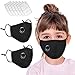 Produktbild Shulky Kinder Unisex Mundschutz Waschbar Baumwolle mit Ventil Atmungsaktive Staubdicht Multifunktional Halstuch,1/2/2Mundschutz+10/20/6Filter(Mehrfarbig 9)
