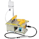 110V Jewelry Rock Saw, 0-10000r/min Wet Saw Lapidary with Flexible Shaft for Rock Cutting，Lapidary Equipment for Grinder Polishing Cutting Machine, Left Benchtop