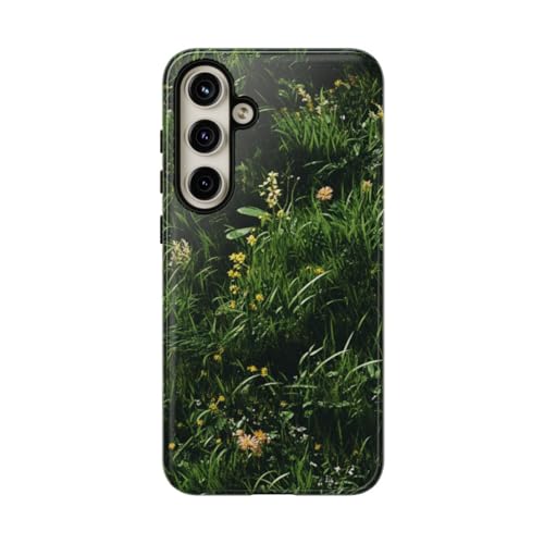 Coque rigide Samsung S24 Plus antichoc vert prairie sauvage