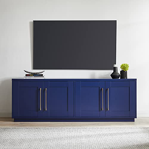 Henn&Hart Tillman TV Stand, 68" Wide, Blue by Henn&Hart - Used condition - Image 2