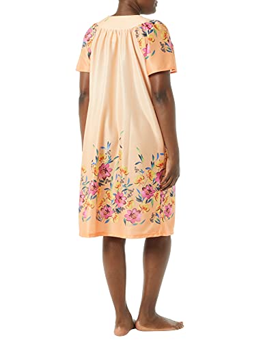 Image of AmeriMark Casual Women's Patio Muumuu House Dress Loose Comfortable Short Sleeve Sun Dress Lounger Gown Sleepwear for Ladies
