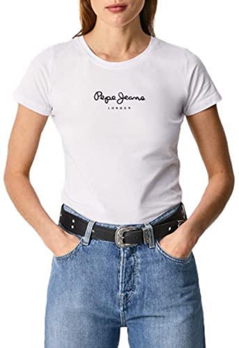 Pepe Jeans New Virginia Maglietta da Donna Slim Fit a Maniche Corte