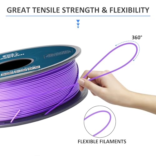 Image of Geeetech Purple PLA 3D Printer Filament, 1kg Spool (2.2lbs), Upgrade Tidy Winding Tangle-Free, 1.75mm Dimensional Accuracy + /- 0.02 mm, 3D Printing Filament Fits for Most FDM 3D Printers