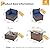 UDPATIO Outdoor Patio Furniture Set with Fire Pit Table, 8 Piece Outdoor Sectional Sofas, All-Weather Wicker Patio Conversation Set for Garden, Backyard Navy Blue