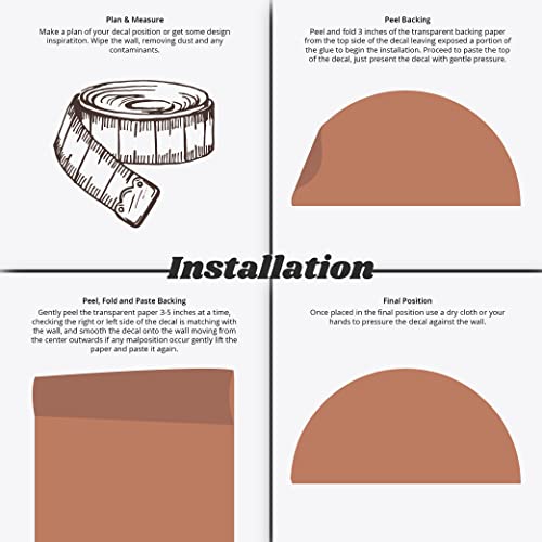 Minick Half Circle Wall Decal Boho Sticker - Boho Wall Décor, Headboard Wall Decals, Wall Mural, Removable Arch Peel And Stick (Half Circle, Terracotta) #TOP5