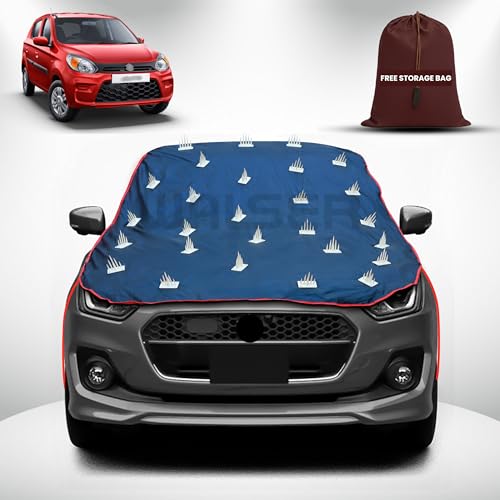 Image of WALSER Spike Car Cover for Maruti Suzuki Alto 800 | Anti-Climb Nail Guard for Dogs & Monkeys | Protects Bonnet, Roof & Dicky | UV, Dust & Snow Protection | Spike Cover with 4 Adjustable Hook