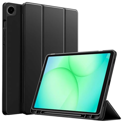 Image of ProElite Cover for Samsung Galaxy Tab A11 8.7 /A9 8.7 inch case, Soft Flexible Flip Case Cover with S Pen Holder for Samsung Galaxy Tab A11 /A9 8.7 inch with Auto Sleep Wake [Recoil Series] - Black