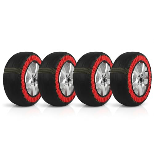 VEADONS Snow Socks for Tires for Subaru BRZ 2013–2025 2026 ZC6/ZD8, Advanced Tire Chains Alternative for Car, Easy Install Textile Traction Covers for Winter Driving & Emergency Snow Grip,4PCS