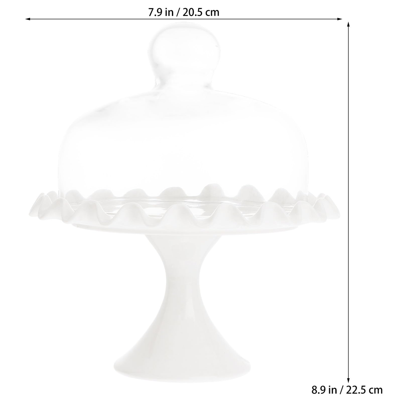 SHOWERORO 1ensemble Cloche Transparent pour Gâteau Couvercle Et Plateau pour Préserver Aliments Design Élégant pour Cuisine Et
