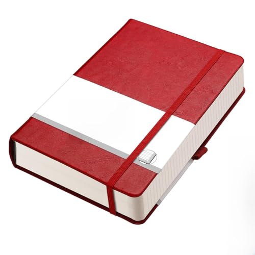 Carnet de notes A5 pour le bureau et l'école avec 320 pages lignées rouge