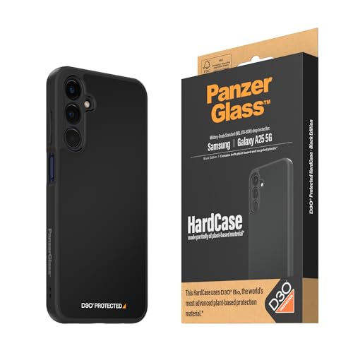 PanzerGlass™ Coque Rigide D3O pour Samsung Galaxy A25 en Noir - Défense Ultime, Protecteur Durable