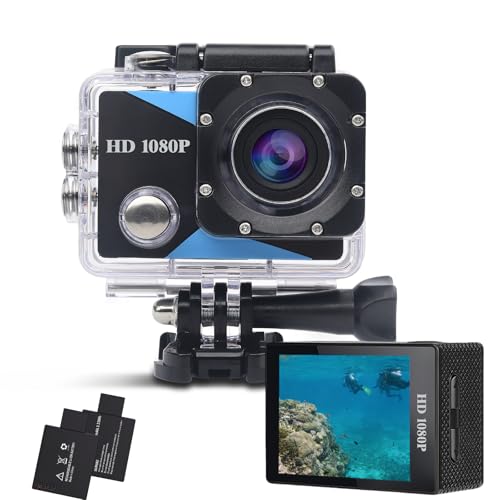 Nvgfelis Caméra Sport 1080P, 12MP Camera Sport avec 2