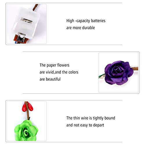 Fascigirl Bloemenhoofdband, 10 stuks led-bloemenkrans, slinger, haaraccessoires, wijnstok, hoofdband, voor dames… - Image 4