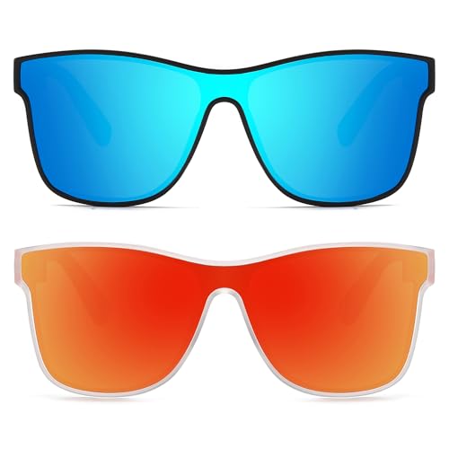 Image of DUBERY Fashion Polarized Sunglasses for Women Men 100% UV Protection Trendy Siamese Lens Shades D8030