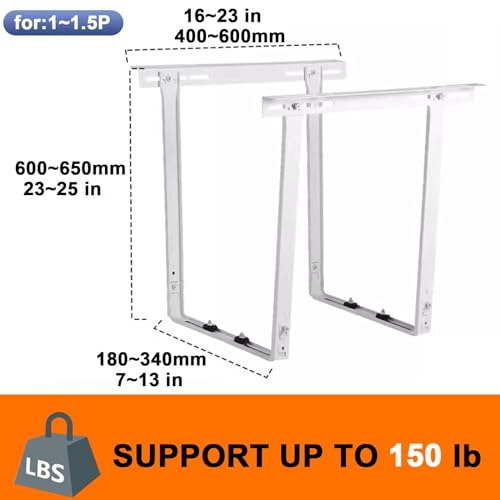 Soporte de aire acondicionado exterior mini split universal resistente de 150 libras 4