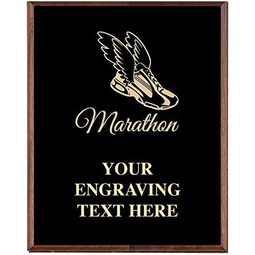 Marathon Plaques, Custom Engraved Marathon Trophy Plaque Award, Great Customizable Marathon Gift